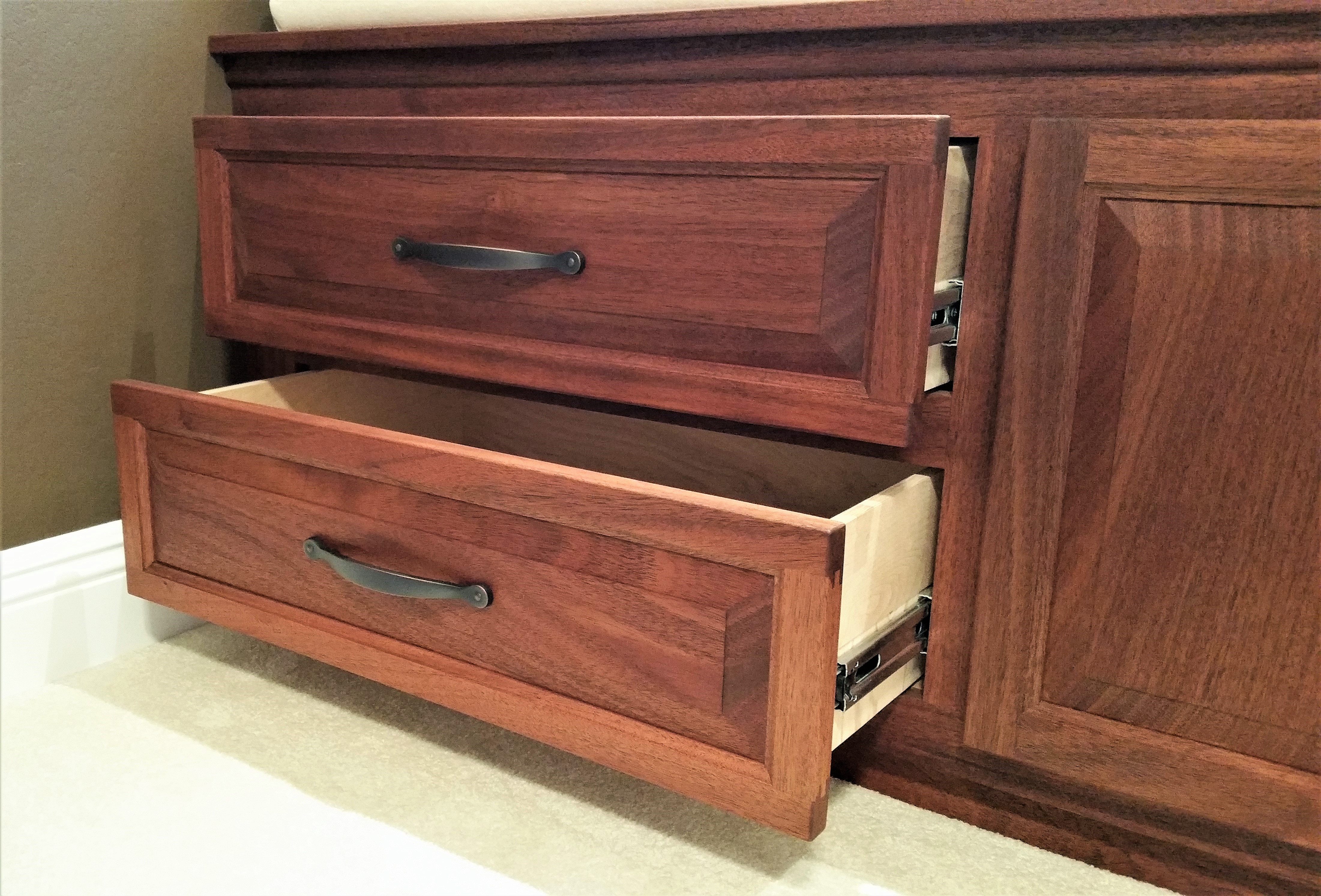 Pull-Out Drawers (soft-close) - Mahogany