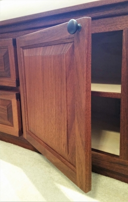 Cabinet Door (soft-close) with 2-tier adjustable shelf - Mahogany 