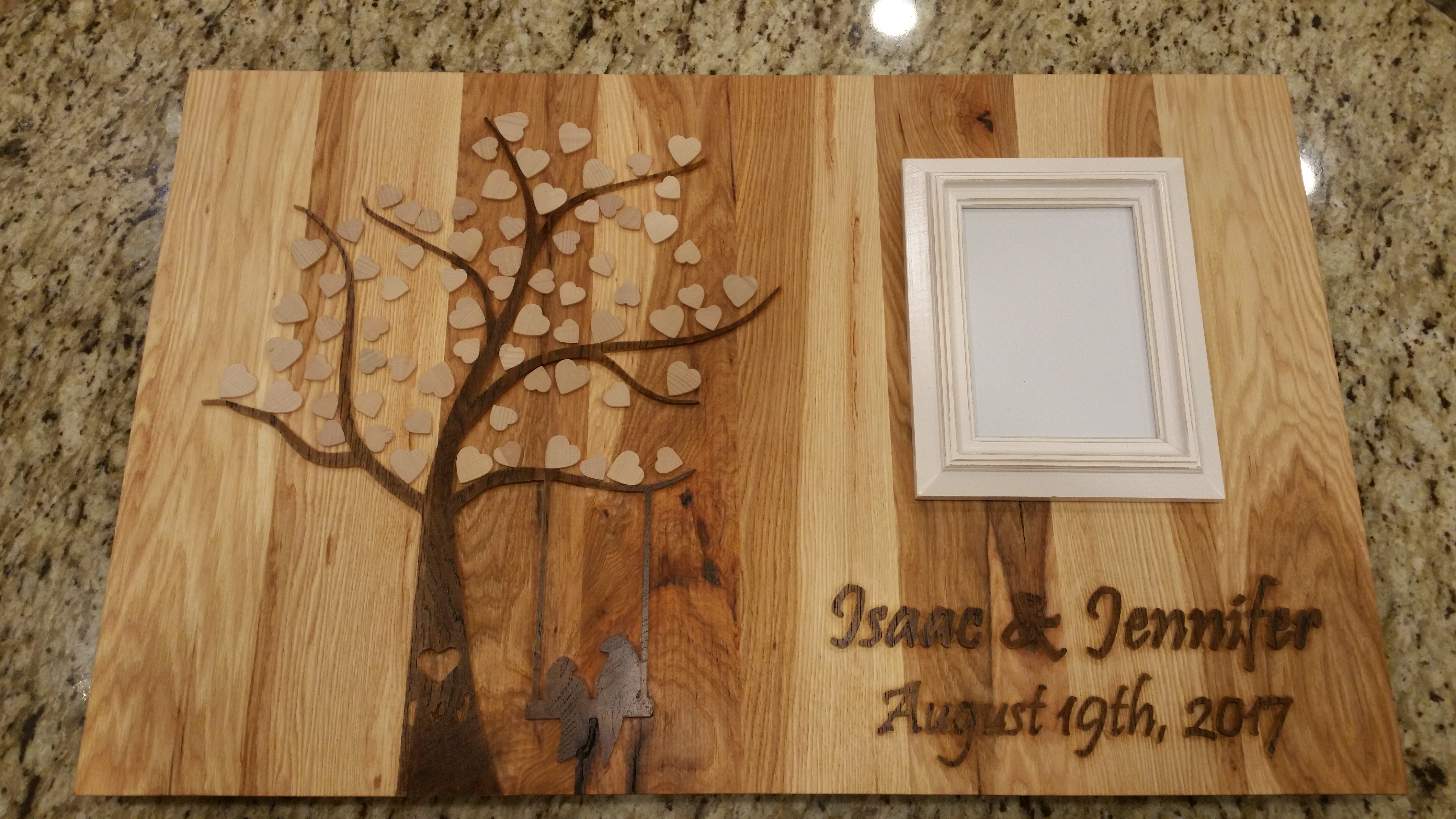 Rustic Wedding Guest board - Hickory