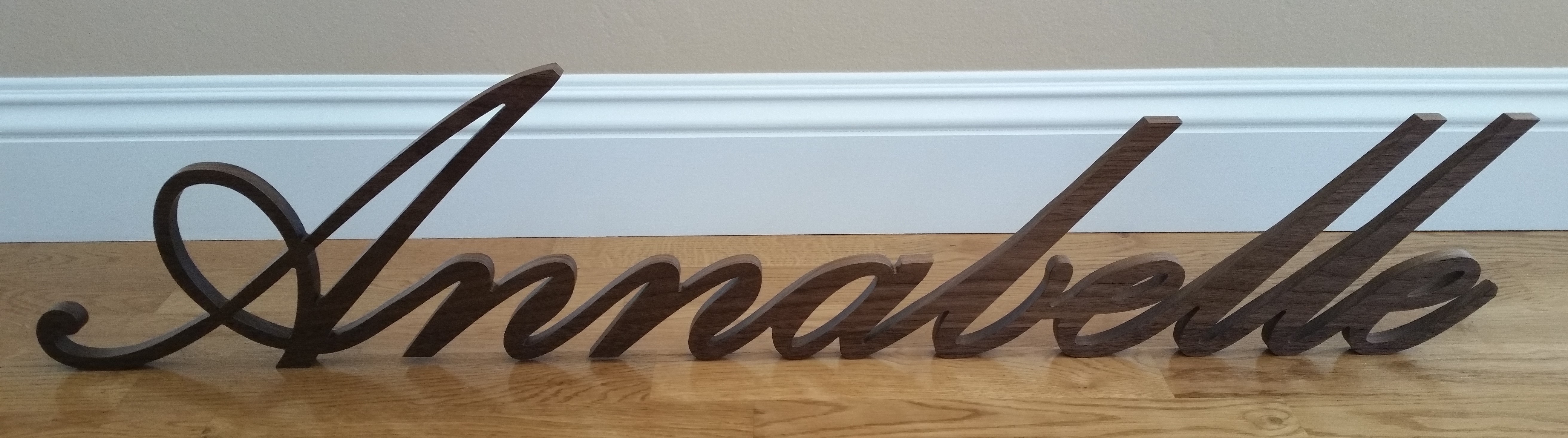 Personalized Name Decal - American Walnut