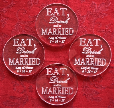 Personalized Acrylic Coasters (set of 4 shown)