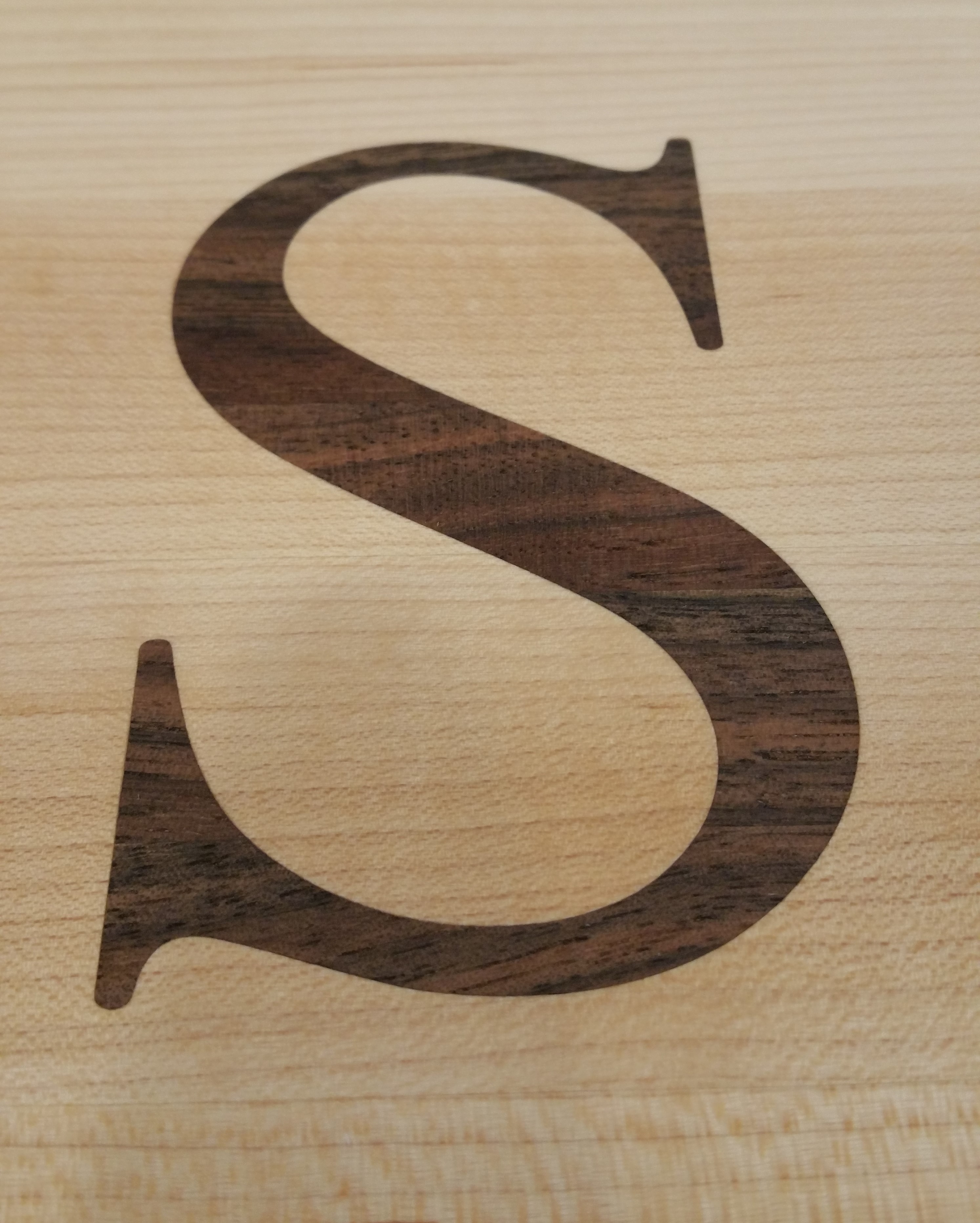 American Walnut Monogram "S"