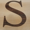 American Walnut Monogram "S"