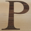 American Walnut Monogram "P"